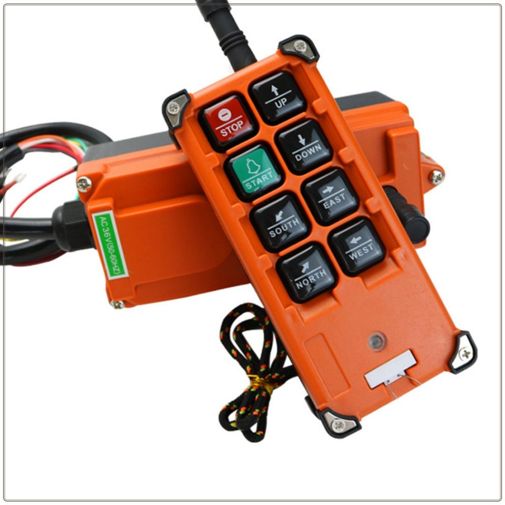 Комплект 1 ПДУ+блок F21-E1B 6 кнопок для тельфера, кран-балки, электролебедки, электротали, 380В  #1