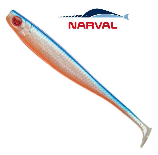 Приманка силиконовая Narval Fishing Skinny 10cm цв. #001-Blue Back Shiner / Виброхвост Нарвал на судака, #1