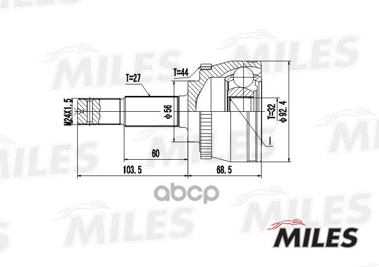 MILES ШРУС наружный, арт. GA20316, 1 шт. #1