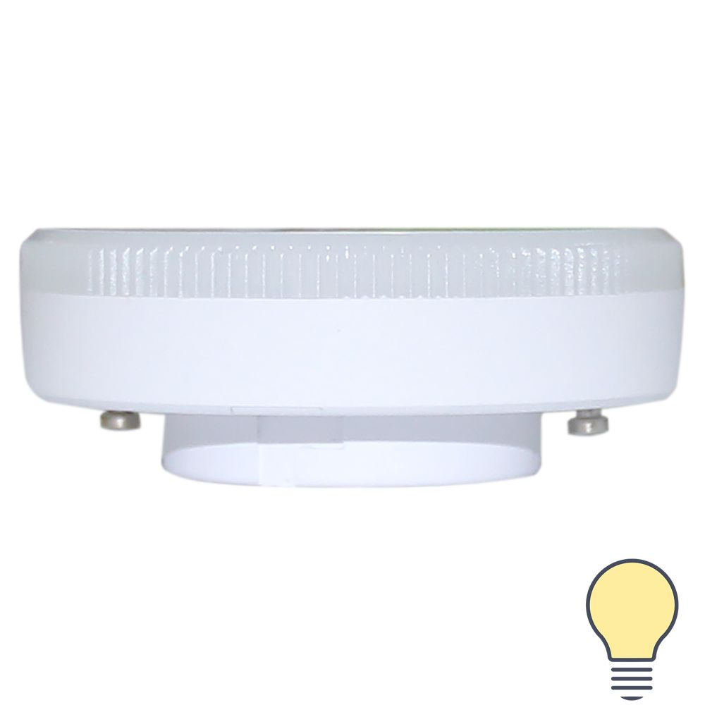 Лампа светодиодная Lexman GX53 170-240 В 7 Вт круг матовая 750 лм теплый белый свет  #1