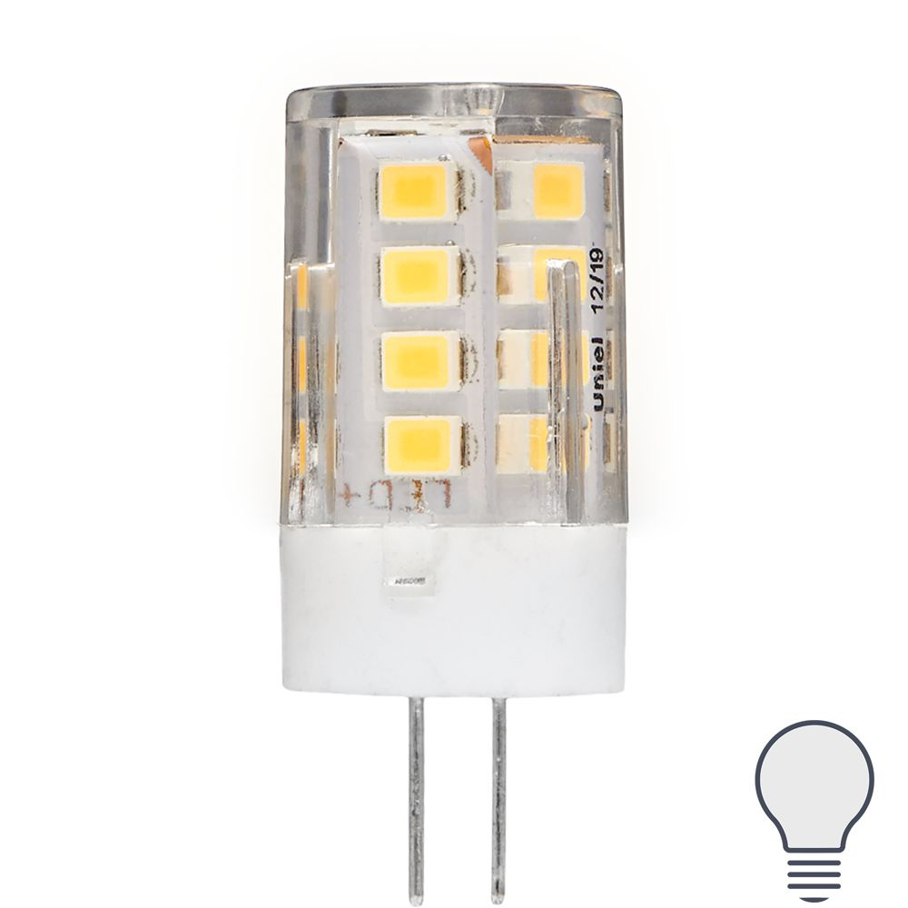 Лампа светодиодная Volpe JC G4 220-240 В 3.5 Вт кукуруза прозрачная 300 лм нейтральный белый свет  #1