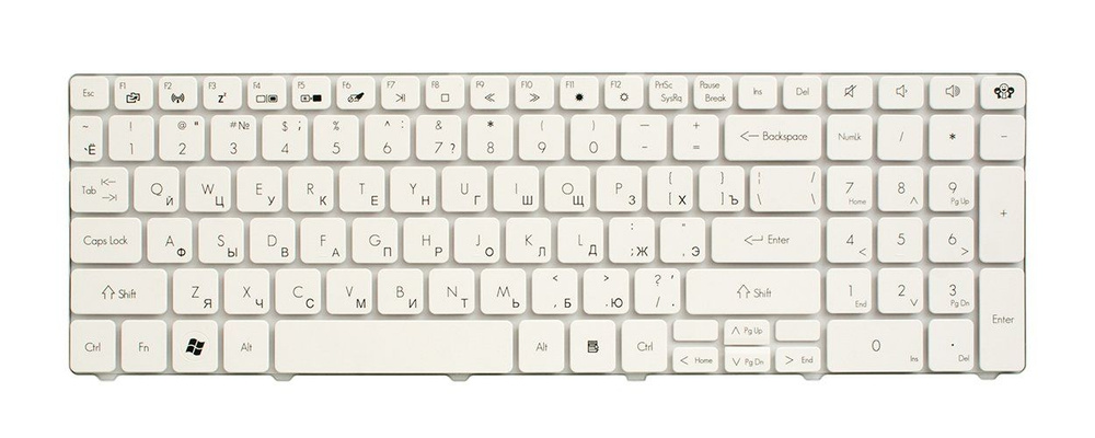 Клавиатура для ноутбука PACKARD BELL TE11 белая #1