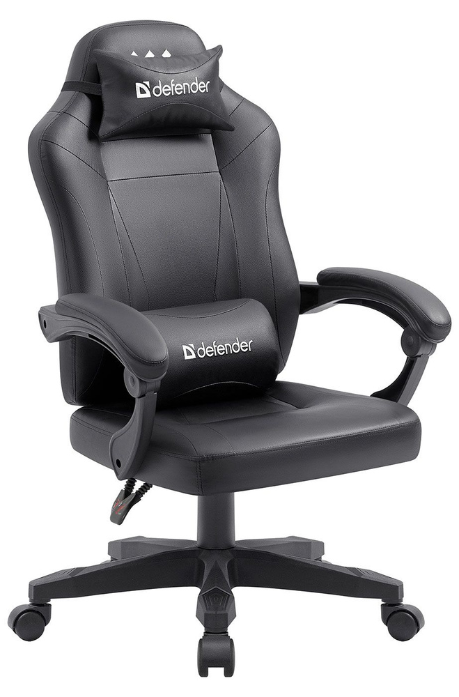 Игровое кресло Defender Master, черный, полиуретан, 50 мм #1