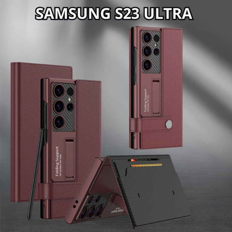 Чехол на Samsung S23 Ultra книжка Самсунг S23 Ультра красный #1