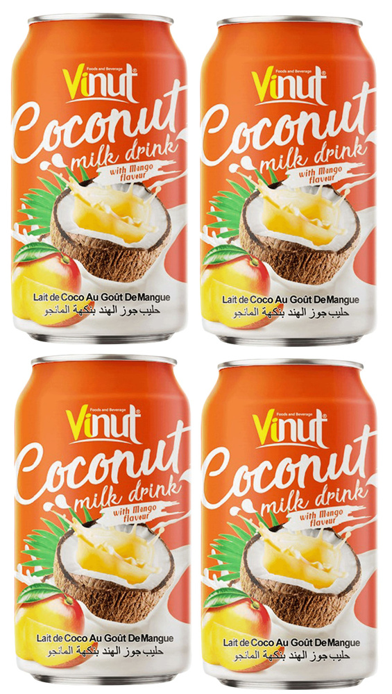 Напиток сокосодержащий Vinut Coconut Манго, 4 шт по 330 мл #1