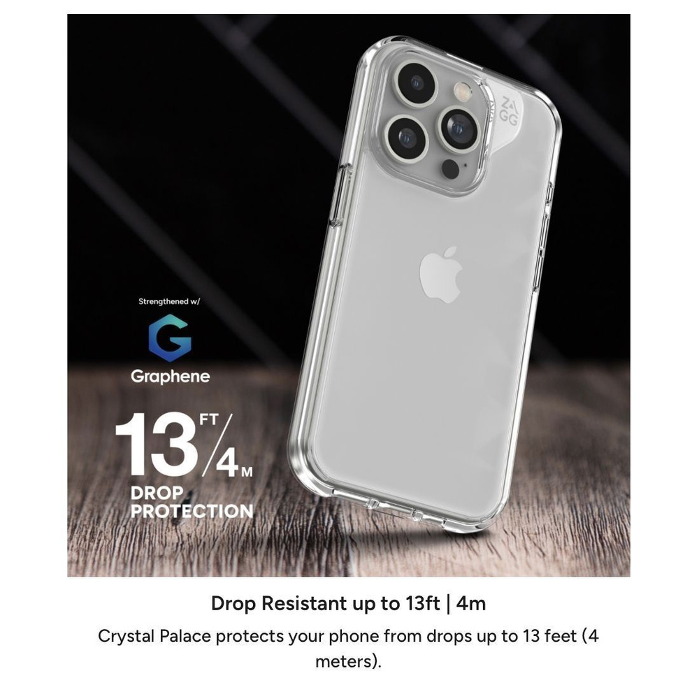 Чехол ZAGG Clear Case для iPhone 15 Pro 6.1" - Transparent #1