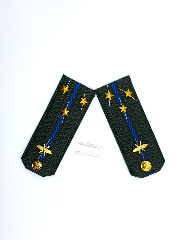 Погоны ВКС и ВВС РФ (пластиковые, зеленые ) - старший лейтенант  #1