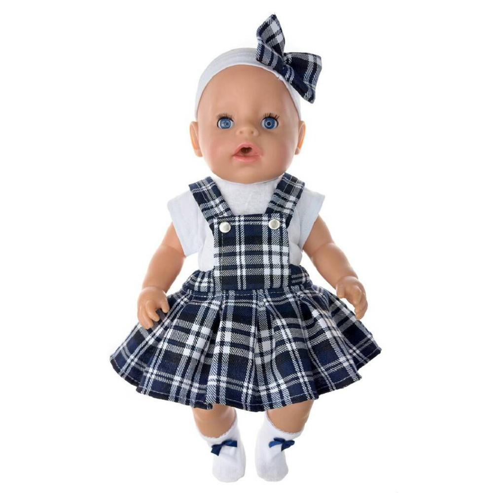 Одежда для кукол с сарафаном и носками для Baby Born ростом 43 см (974)  #1