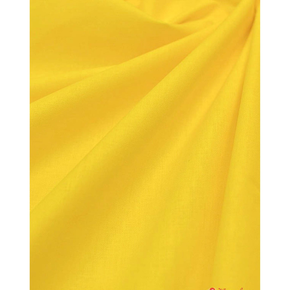 Ткань для шитья(1 м) Бязь цв.Яркий лимон, ГОСТ, ш.1.5м, хлопок-100%, 142гр/м.кв  #1