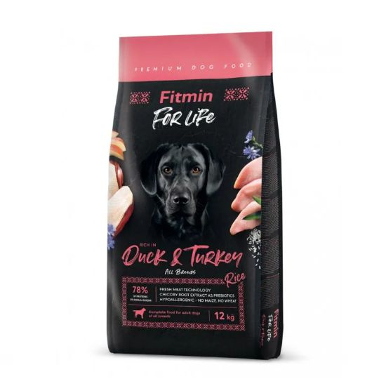 Fitmin For Life Duck & Turkey 12kg. Корм для собак всех пород с индейкой и уткой.  #1
