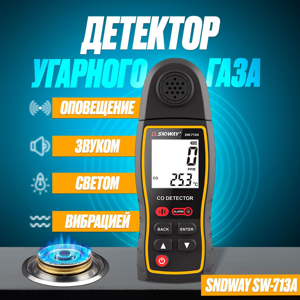 Детектор угарного газа SNDWAY SW-713A #1