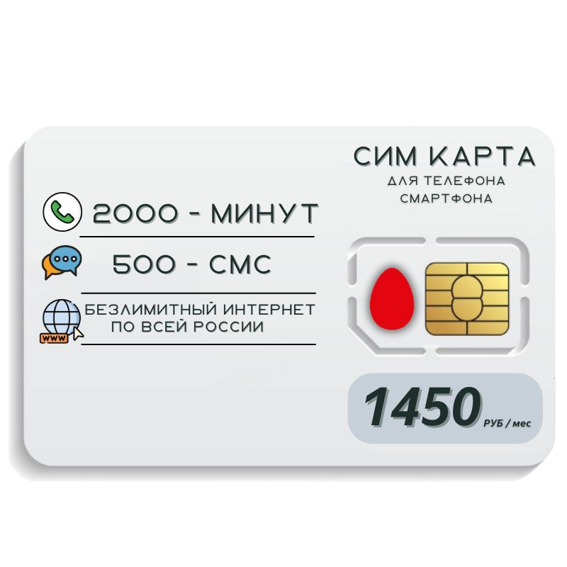 SIM-карта Сим карта Безлимитный интернет 1450 руб. в месяц для любых мобильных устройств MBTP14MTS (Вся #1