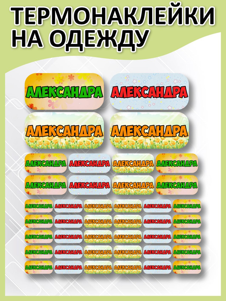 Термобирка именная детская на одежду Александра #1