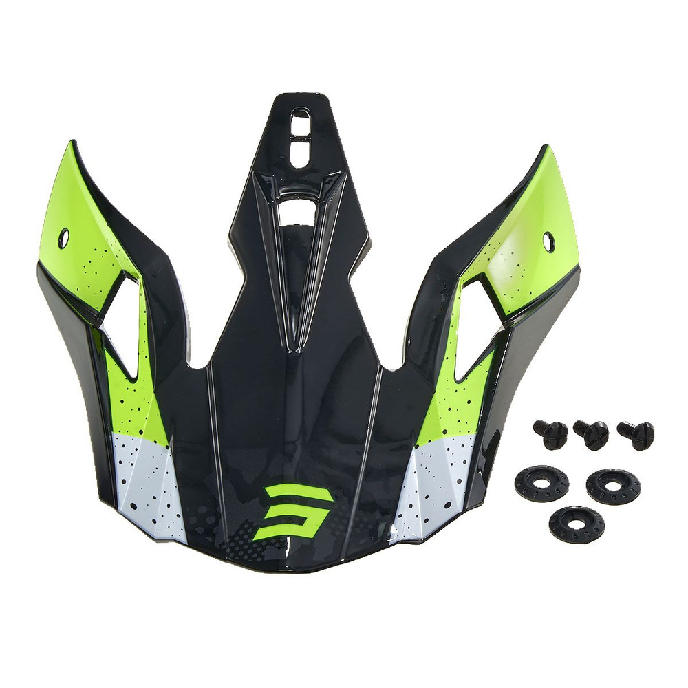 Козырек для шлема SHOT PULSE AIRFIT черный/Hi-Vis желтый/белый, #1