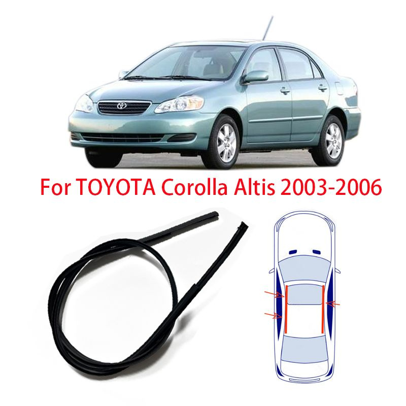 1 пара (левый + правый) резиновый уплотнитель на крышу автомобиля для TOYOTA COROLLA ALTIS 2003 2004 #1