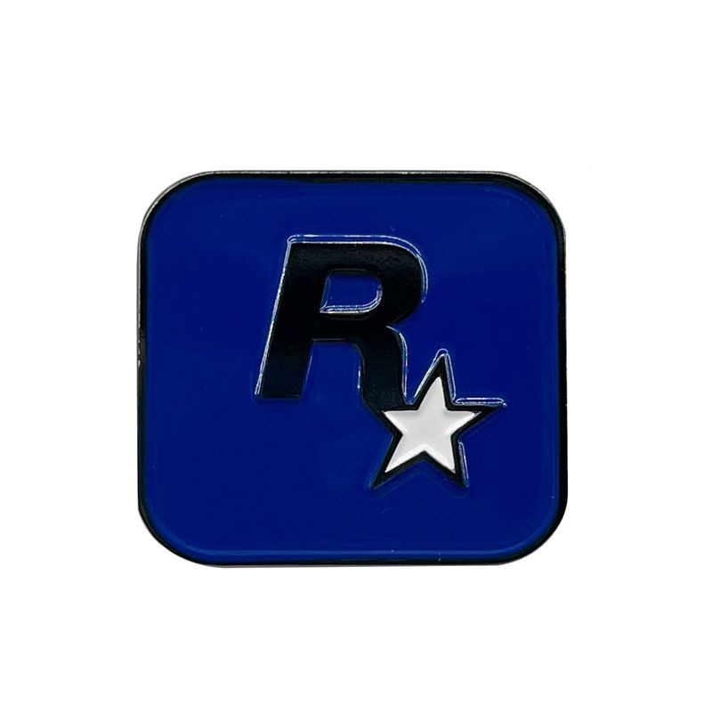 Значок металлический, пин на рюкзак, сумку - логотип студии Rockstar North  #1