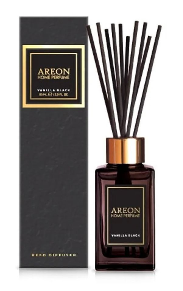 Ароматизатор AREON флакон с палочками 85мл HOME PERFUME STICKS PREMIUM VANILLA BLACK 85ML PSL03  #1