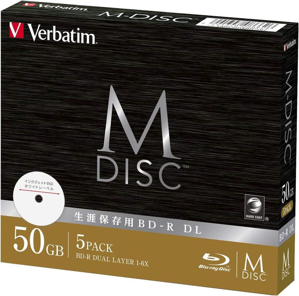 M-DISC Verbatim Диски чистые Blu-ray BD-R DL 1-6X 50GB (5 PACK) #1