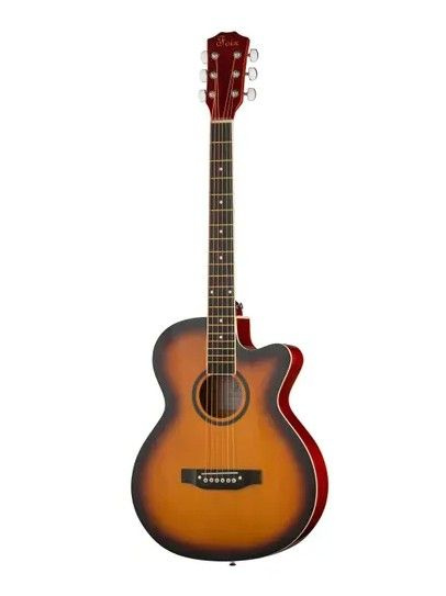Акустическая гитара с чехлом, ремнем, тюнером, санберст, Foix FFG-2039CAP-SB  #1