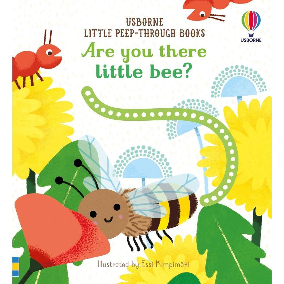 Usborne Little Peep-Through Books Are You There Little Bee "озорная пчела" игровая книга с картинками #1