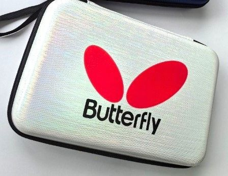 Чехол "Butterfly" белый с перламутром (case) на ракетку для настольного тенниса, new design  #1