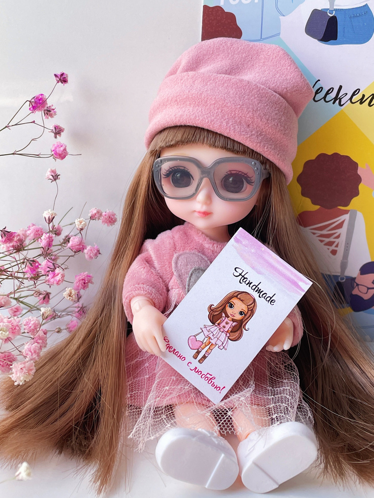 Кукла на шарнирах с одеждой и длинными волосами, куколка для девочки высотой 16 см, коллекционная, с #1
