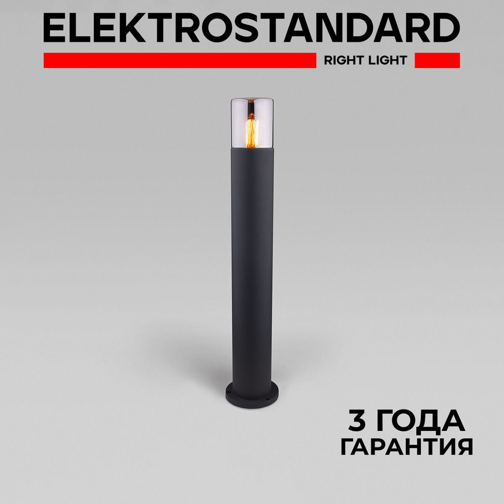 Уличный светильник садово-парковый Elektrostandard Roil IP54 чёрный/дымчатый плафон 35125/F  #1