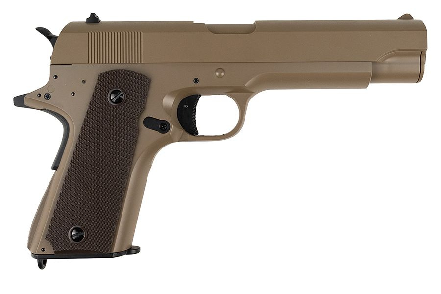 Страйкбольный Пистолет Cyma Colt 1911 AEP TAN (CM123TN) #1