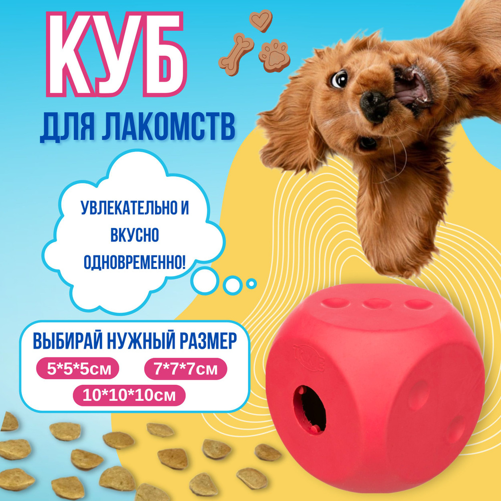 Интерактивная игрушка-кубик для собак 10 см #1