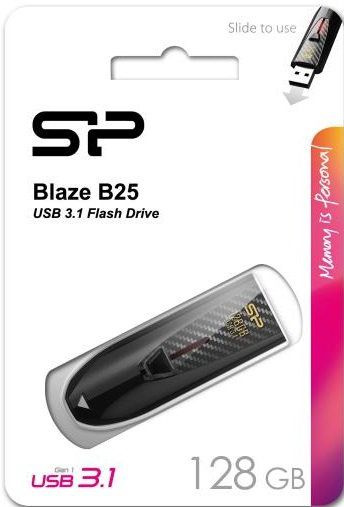 USB флеш накопитель 128 Gb Silicon Power Blaze B25 Black , USB 3.0 SP128GBUF3B25V1K #1