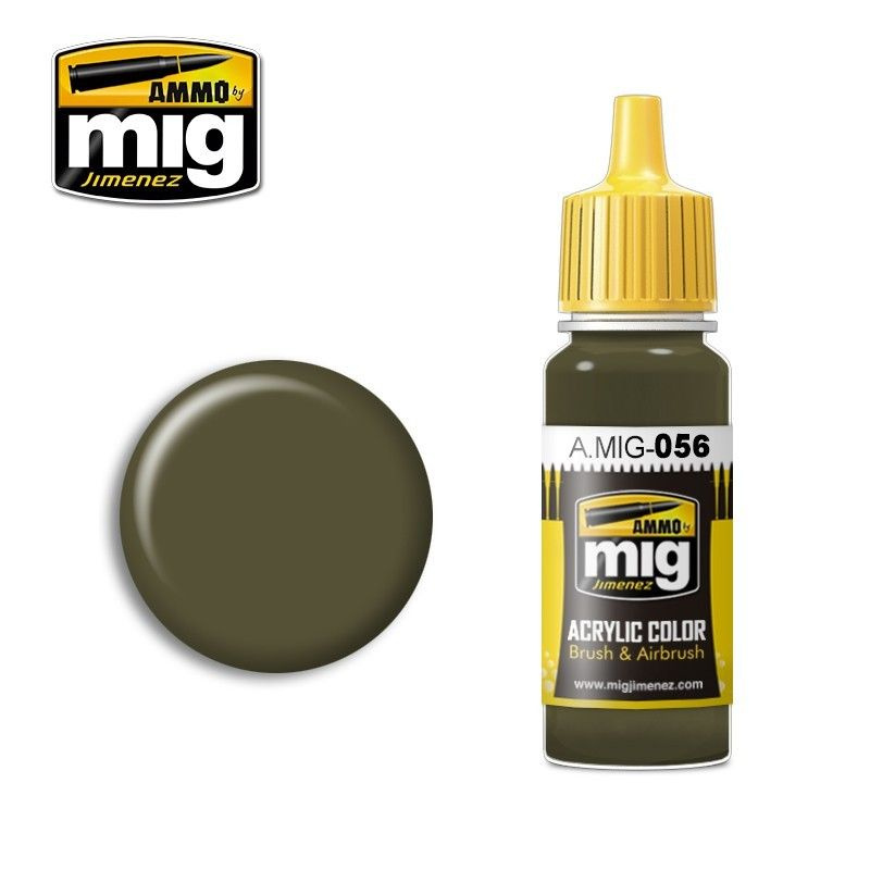 Краска акриловая GREEN KHAKI (зеленый хаки) (Ammo Mig) (17ml) #1