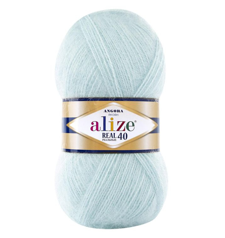 Пряжа ALIZE ANGORA REAL 40 (522-мята) 2 мотка #1