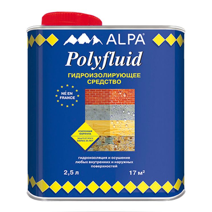 Гидроизоляция жидкая Polyfluid Alpa 2,5 л #1