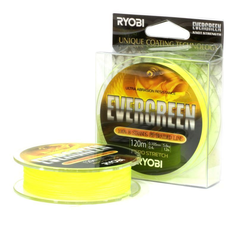 Шнур Ryobi PE Evergreen 8х 120м 0,370мм 22кг yellow #1