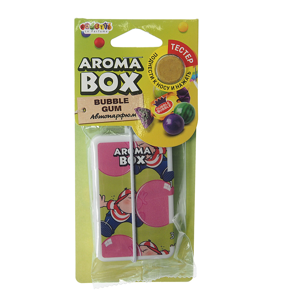 Ароматизатор воздуха FTE-B-19 AROMA BOX (bubble gum) подвесной 20гр FOUETTE  #1