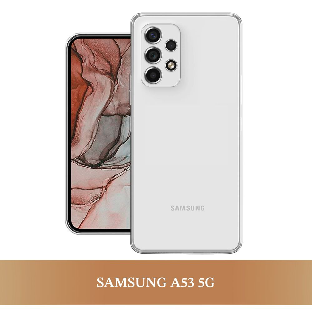 Силиконовый чехол на Samsung Galaxy A53 5G / Самсунг А53 5G, прозрачный  #1