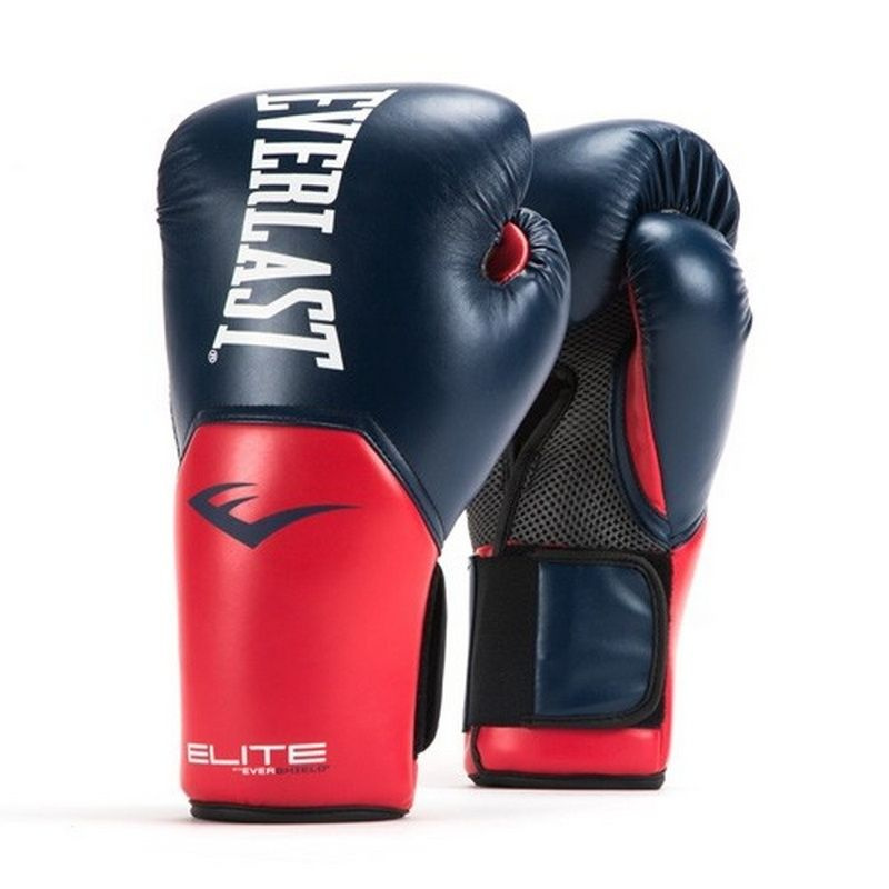 Перчатки тренировочные Everlast Elite ProStyle_размер 8oz_синий/красный_искусственная кожа  #1