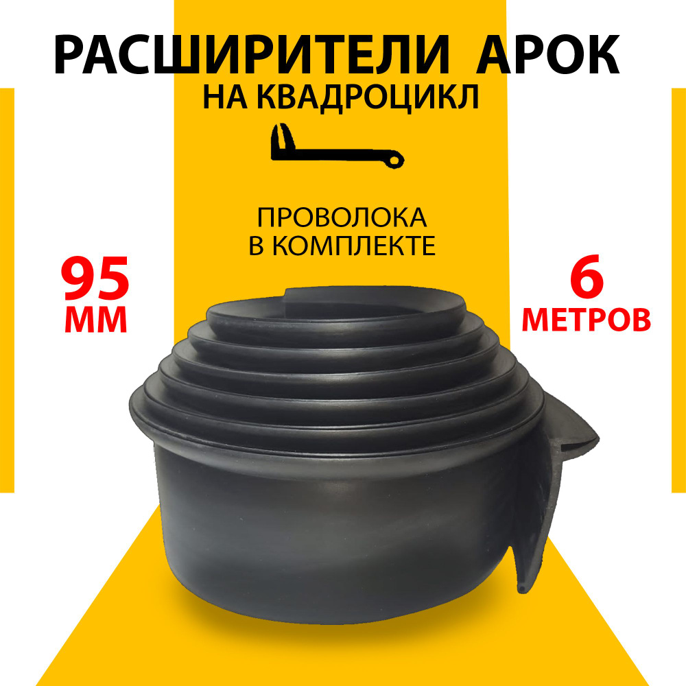 Расширители арок на квадроцикл 95 мм 6 метров универсальные с проволокой  #1