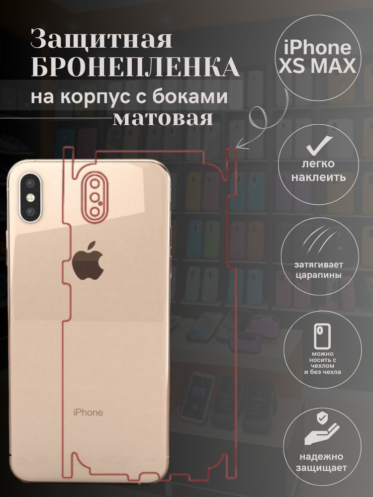 Гидрогелевая защитная пленка для IPHONE XS MAX НА КРЫШКУ #1