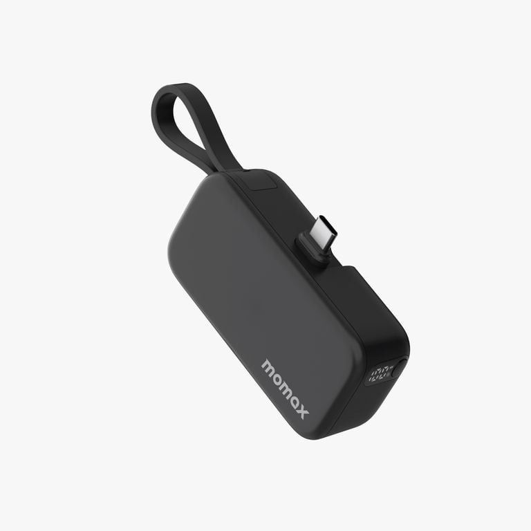 Портативное зарядное устройство Momax 1-Power Mini 3 в 1 Battery Pack with USB-C Plug 5000mAh 20W - Black #1