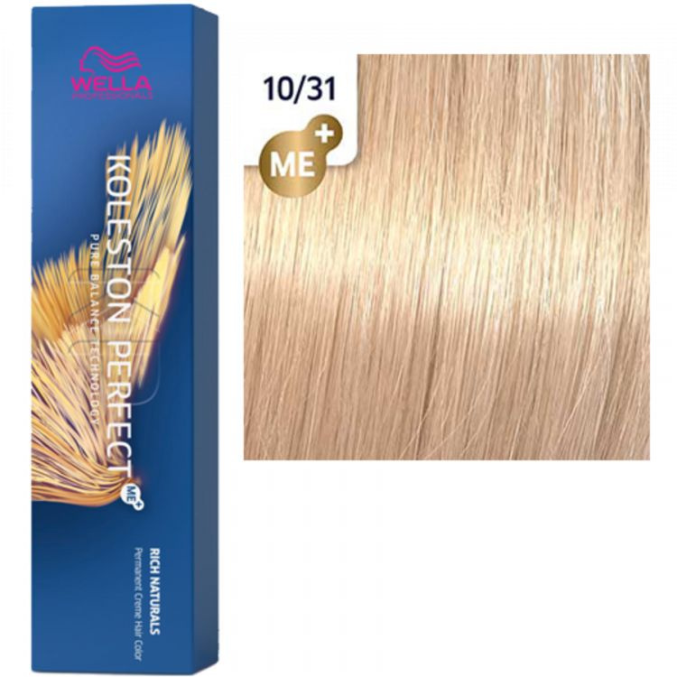 Wella professional Koleston Perfect крем-краска 10/31 яркий блонд золотистый пепельный - 60 мл  #1