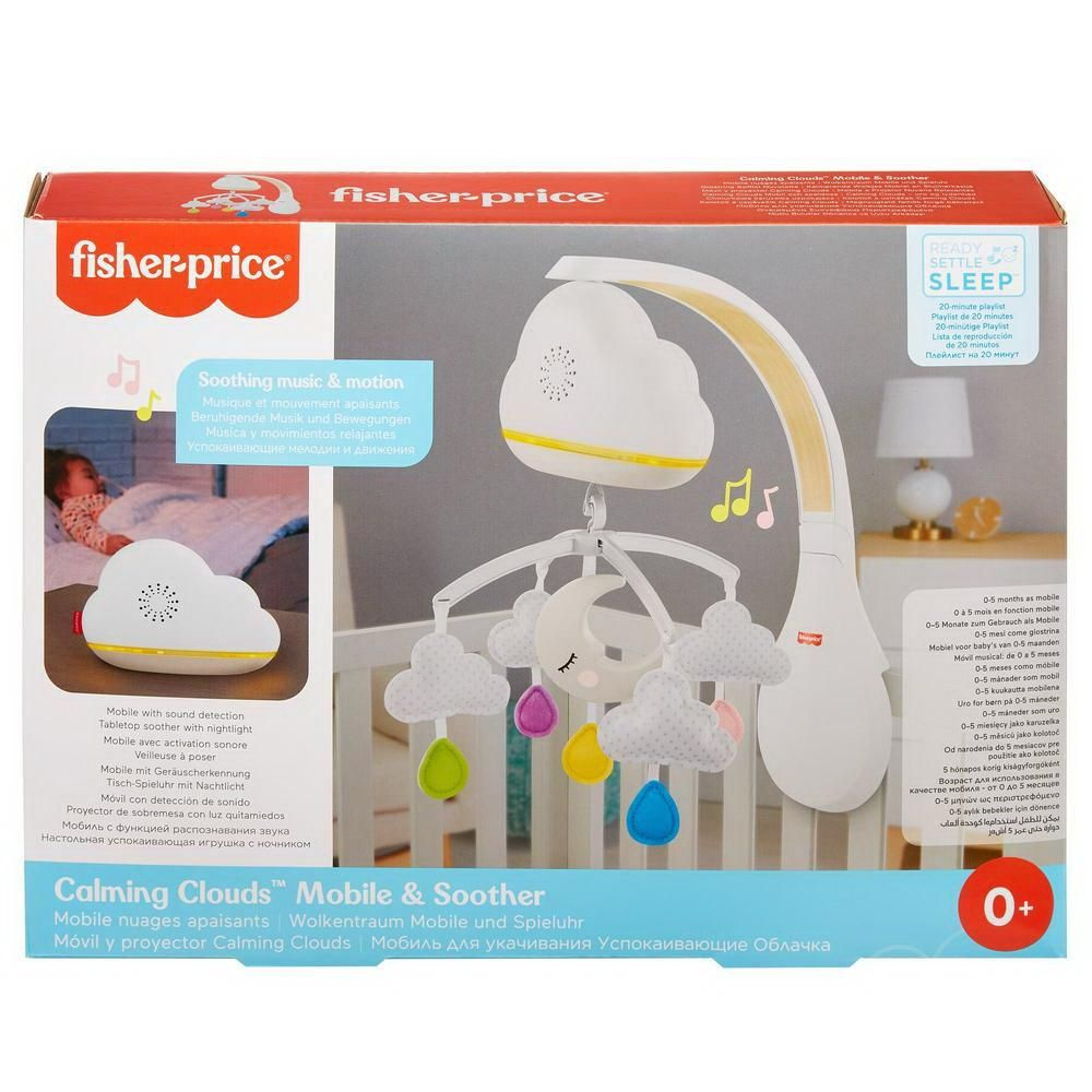 Музыкальная игрушка Mattel Fisher-Price Карусель-мобиль на кроватку "Успокаивающие Облачка"  #1