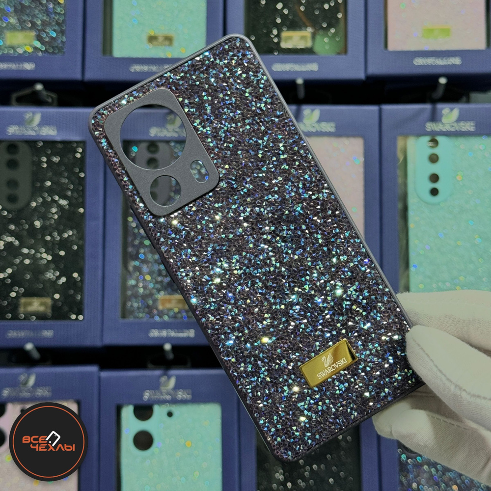 Чехол Swarovski для Xiaomi 13 Lite фиолетовый #1