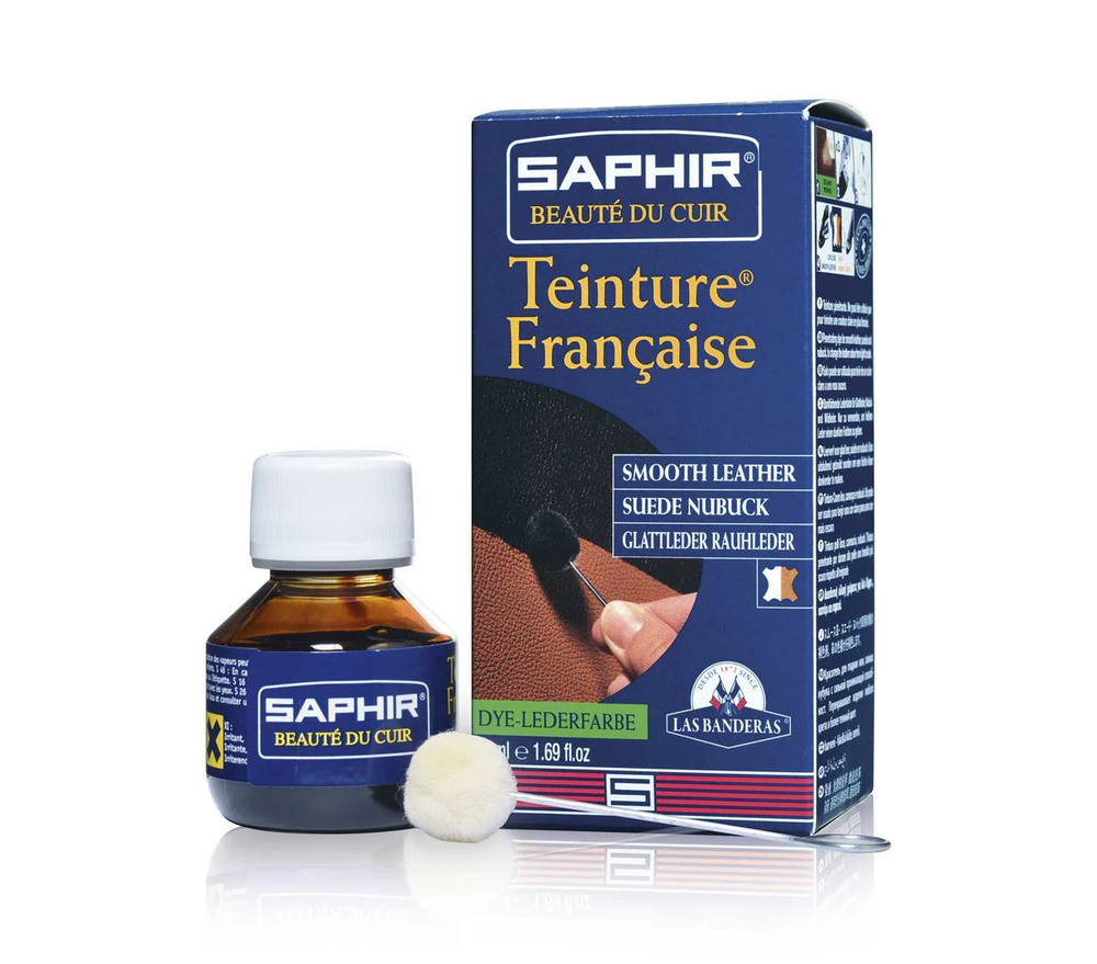 Краситель проникающий Teinture francaise, SAPHIR - 01, ПЛАСТИК, глубокий чёрный 50мл.  #1