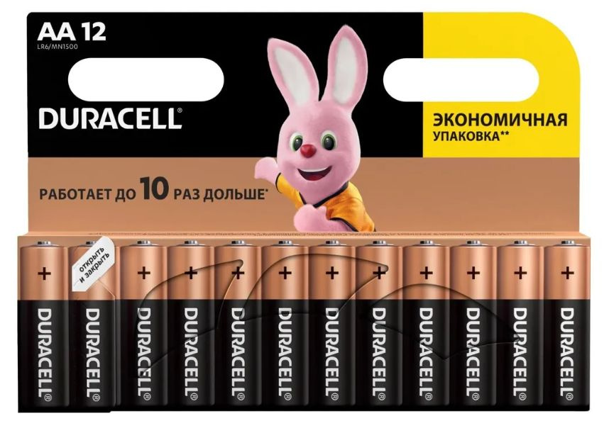 Duracell Батарейка AA, L (щелочной) тип, 12 шт #1