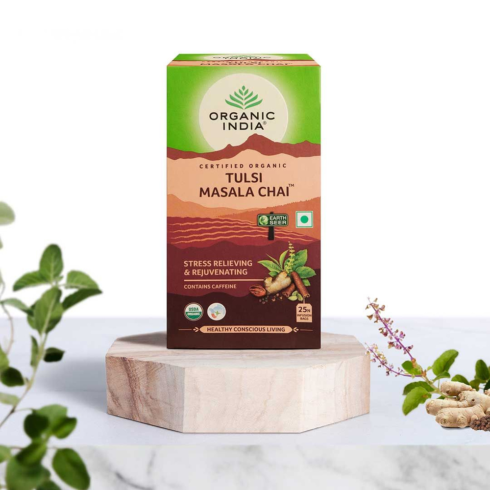 Organic India Tulsi Masala Chai 25 bags / Масала Чай со Священным Базиликом 25 пакетиков  #1