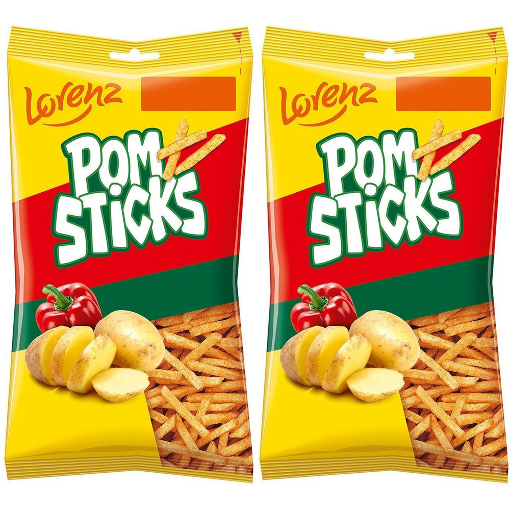 Чипсы картофельные Lorenz Pomsticks с паприкой 100 г, набор: 2 штуки  #1