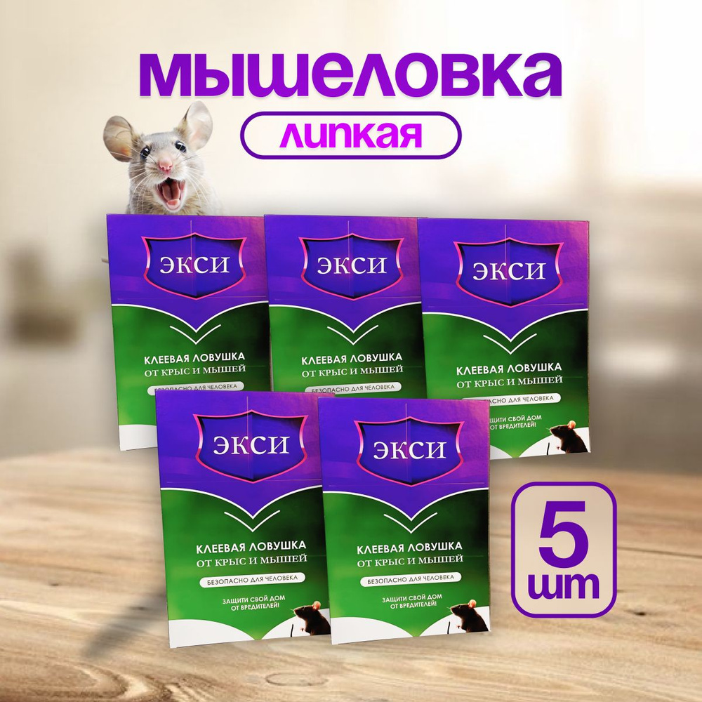 Мышеловка для мышей и крыс, 5 штук комплект, безопасный клей, эффективная клеевая ловушка для дома  #1