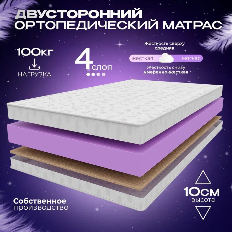 VITAFLEX Матрас Ортопедический беспружинный двуспальный матрас 160x185 см VITAFLEX Medicine 9V Sk, ППУ, #1