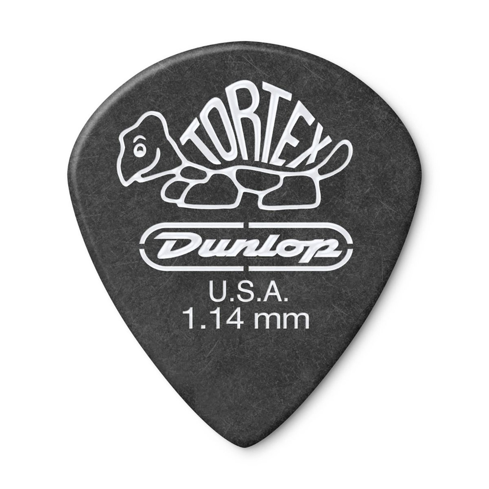 Медиатор dunlop 482r1.14 tortex jazz iii pitch black, черный, 1.14 мм, 1 шт. #1